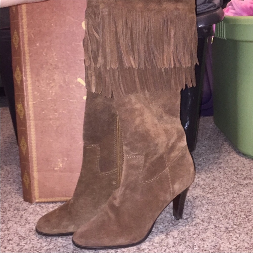 Matisse brown fringe "Sioux" Suede knee